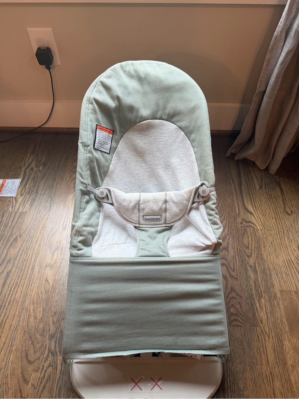 Baby Bjorn Soft Mint and Cream Baby Bouncer Cover